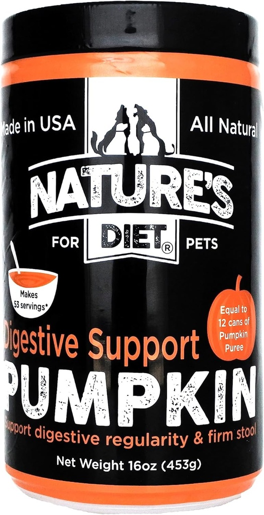 Looduse Dieet Lemmikloom Kuivatatud Kõrvitsapulber Seedetrakti Abi Looduslik Fiber kindlale toolile, Regulaarsus (16 oz = 53 Servings)