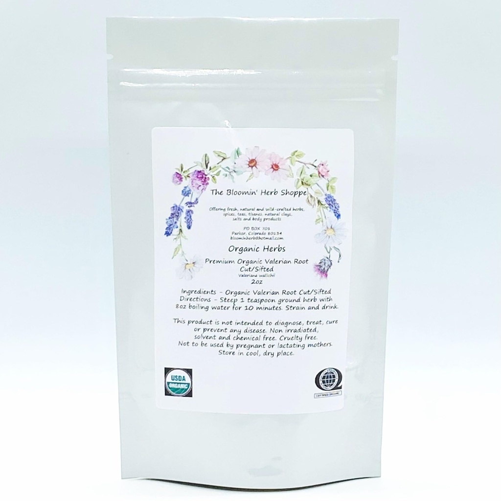 Orgaaniline Premium Valerian Juur Lõigatud Sifted 2oz Bloomin Herb Shoppe Valeriana wallichii Värske Potent Tee Tinktuur