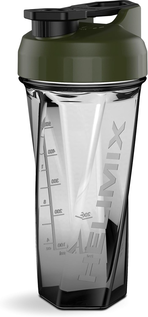 HELIMIX 2.0 Vortex Blender Shaker Bottle hoiab kuni 28oz | Segamiskuuli ega viskit | USA Made | Portable Pre Workout Whey Protein Drink Shaker Cup | Segab kokteile Smoothies Shakes | Top Rack Safe