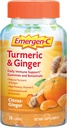 Emergen-C tsitrusviljad-ingver Gummies, kurkum ja ingver, immuunsus toetab looduslikke maitseid, millel on kõrge potentsi C-vitamiin, tagasi kooli olulised - 36 krahv