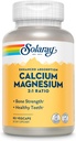 SOLARAY Kaltsium Magneesiumilisand, magneesiumi ja kaltsiumi lisandid naistele ja meestele, 2: 1 suhe, luu tervis ja tugevus, vegan, kõrge imendumine, 60-päevane garantii, 22 Servings, 90 VegCaps