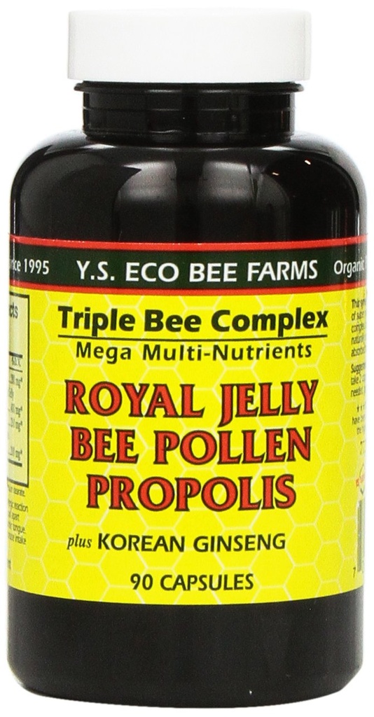 YS Mahepõllumajandusettevõtted: Royal Jelly Bee Pollen Propolis w/Ginseng 90 ct