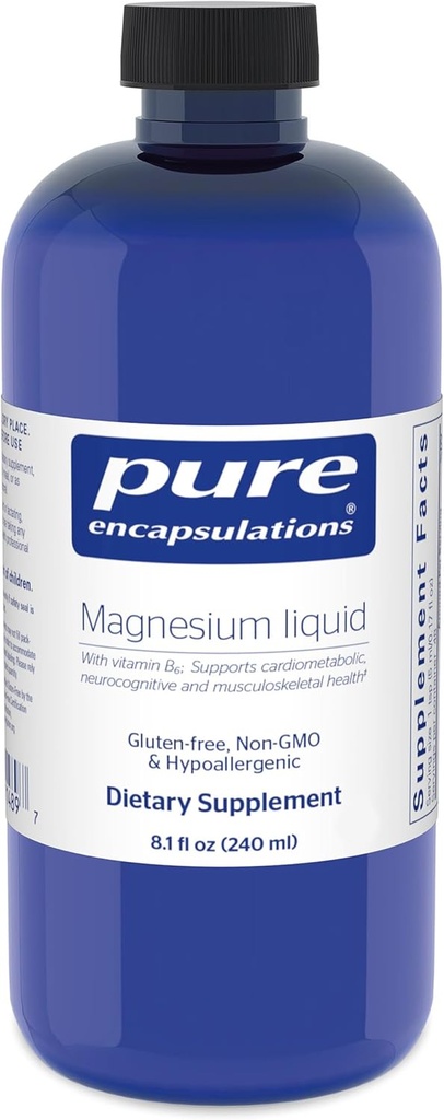 Pure Encapsulations Magnesium Liquid | Hypoallergenic Combination to Support Musculoskeletal and Cardiometabolic Health | 8.1 fl. oz.