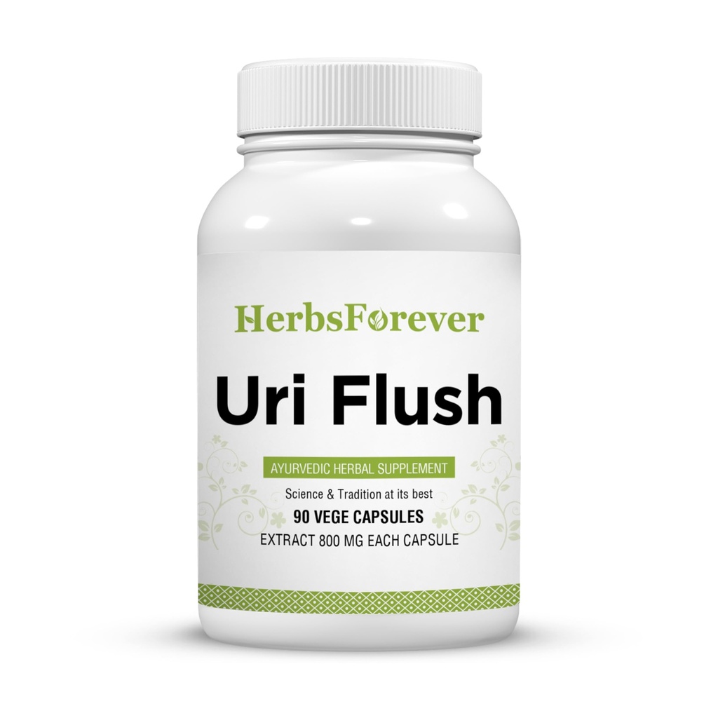 Maitsetaimed Uri-Flush kapslid Ayurveda taimsete täiendada toetada terve neeru funktsiooni ja kuseteede funktsiooni 90 Vege kapslid 800 Mg iga