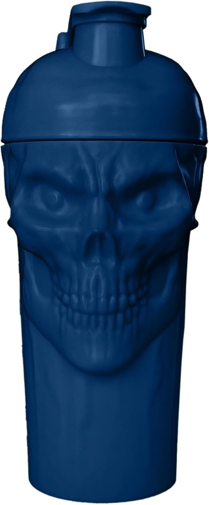 JNX Sports needus! Skull Shaker Bottle, 24-Ounce, Navy Limited Edition, Supplement Mixer Classic Loop Top