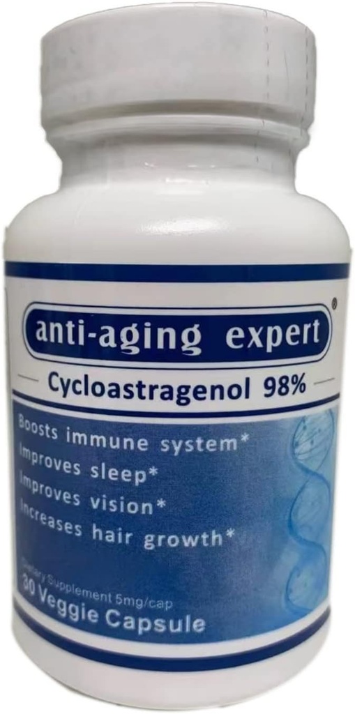 Tsükloastragenool 98% mikroniseeritud telomere toidulisandid 5mg, 30 taimetoitlast kapslit, 1 pudel