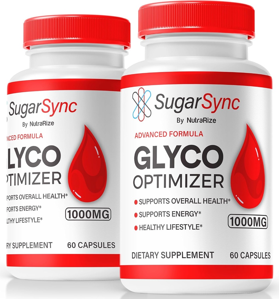 NutraRize (2 Pack) Sugar Sync Glyco Optimizer kapslid, ametlik SugarSync Glyco Optimiser, Sugar Sync liigese optimeerija, Sugar Sync Gluco Cleanse valem, SugarSync Glycol Reviews (120 kapslit)