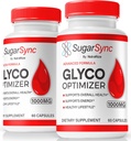 NutraRize (2 Pack) Sugar Sync Glyco Optimizer kapslid, ametlik SugarSync Glyco Optimiser, Sugar Sync liigese optimeerija, Sugar Sync Gluco Cleanse valem, SugarSync Glycol Reviews (120 kapslit)
