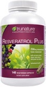 TruNature Resveratrol Plus , 250 milligrammi standardiseeritud trans- resveratrool 140 taimekapslit