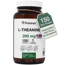 PRISTINE'S L Theanine 200 mg täienduskapslid - 3. osapoole testitud mitte-GMO - 150 päeva pakkumine - lõõgastav ja puhkekvaliteedi tugikapslid - Vegan, cGMP Facility & Gluteenivabad klaasipudelid