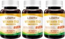 Lovita Vitamiin B12 1000 mcg (B12 vitamiinid nagu tsüanokobalamiin), ajastatud vabanemine B12, Vegan-sõbralik, toetab närvisüsteemi, 60 taimset tabletti (2 kuu pakkumine) (3. pakend)