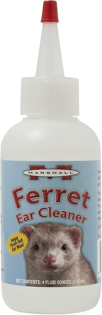 Marshall Ferret Kõrva puhastamise lahendus - 4 oz - õrn valem mustuse ja vaha eemaldamiseks - sisaldab Eukalüptooli tervisliku kõrvakoe toetamiseks - ei vaja tampoone