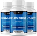 Vive MD NeuroThrive Brain Supplement - Ametlik valem - Neuro Thrive PQQ, Neuro Thrive, ekstra tugevus Ginkgo Biloba ekstrakti, Siberi ženšenni ekstrakt - (3 Pack)