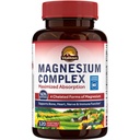 Vitalitowni magneesiumkompleksi lisa 500mg - NSF sertifitseeritud magneesiumglütsinaat, malaat, tauraat ja tsitraat - kelaaditud kõrge imendumine ja õrn kõhul - Vegan Non-GMO 120 kapslit