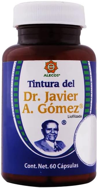 Cápsulas Alecos de Tintura Liofilizada del Dr. Javier A. Gómez, Frasco con, White, 60 Count (1. pakk), 60,0 grammi