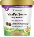 NaturVet VitaPet Senior Daily Vitamiinid Plus Glükosamiin koertele, 60 ct Pehmed närid, valmistatud USA-s globaalsete lähteainetega