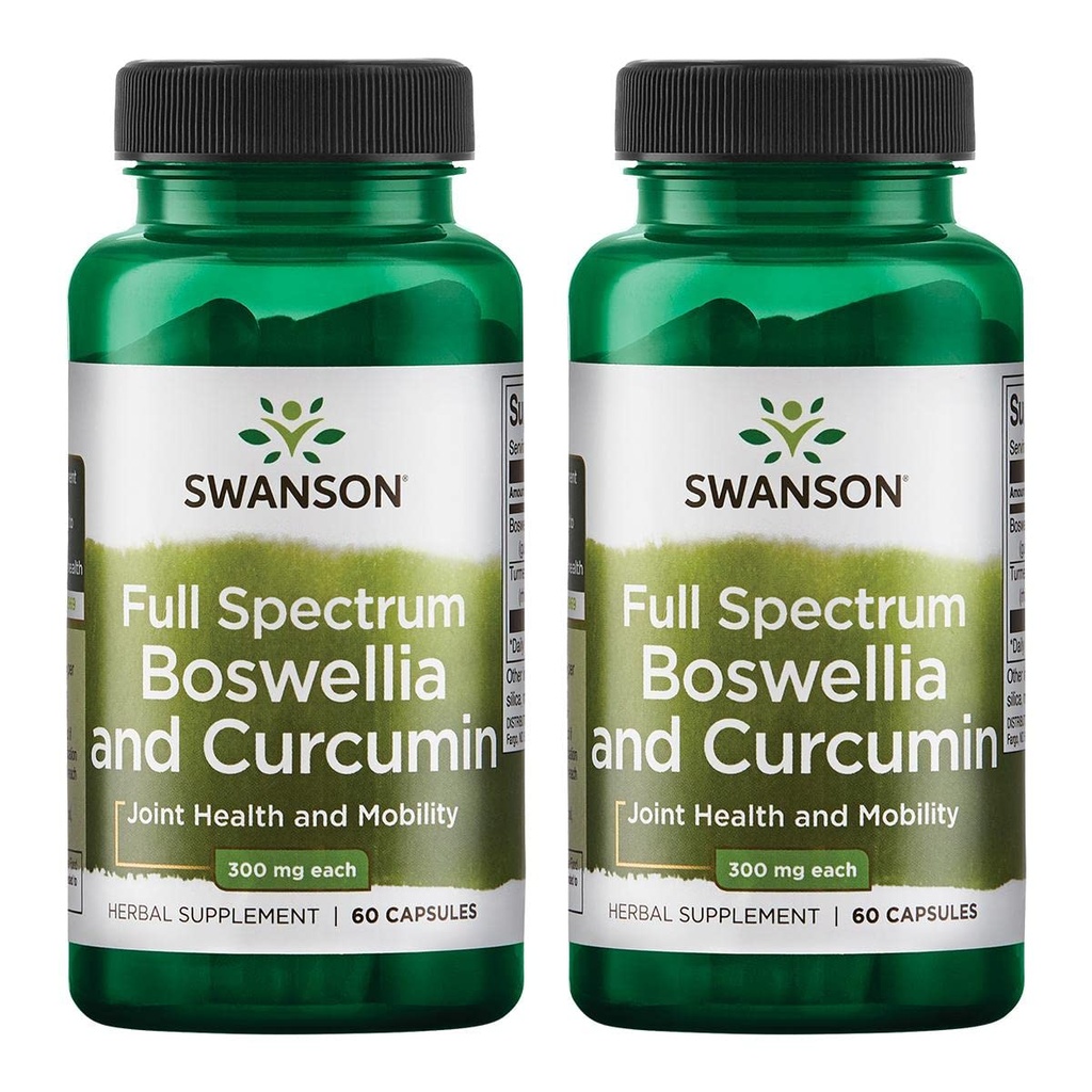 Swanson Full Spectrum Boswellia & Curcumin Natural Wellness Formula - (60 kapslit) (2 pakendit)