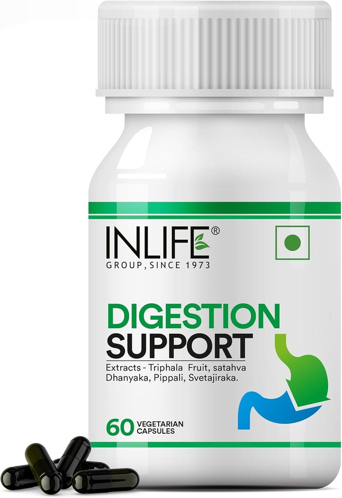 INLIFE seedimist toetav täiendus | Triphala, Satahva, Dhanyaka, Pippali, Svetajiraka | meestele ja naistele - 60 taimekapslit
