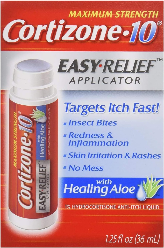 Cortizone 10 Hydrocortisone Anti-Itch Liquid 1.25 fl oz (Pack of 2)