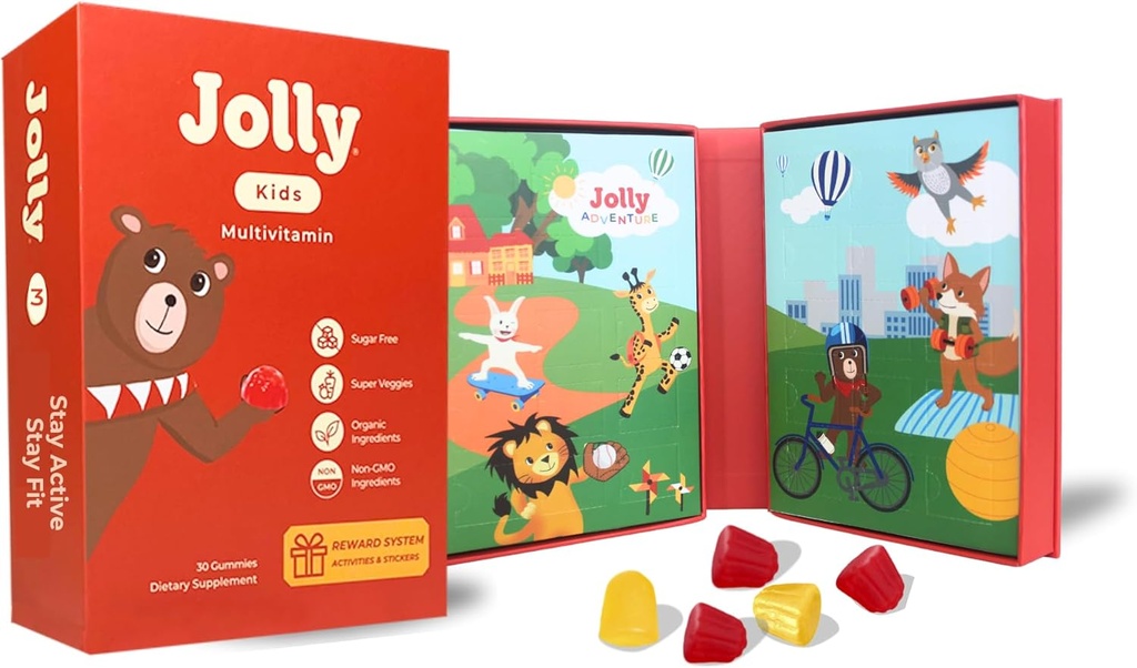 Jolly Adventure®: Parimad laste vitamiinid tervislikele kehadele, mis on seotud lõbusate igapäevaste tegevustega arengu edu saavutamiseks - teema: Aidake lastel armastada harjutust ja jääda sobivaks