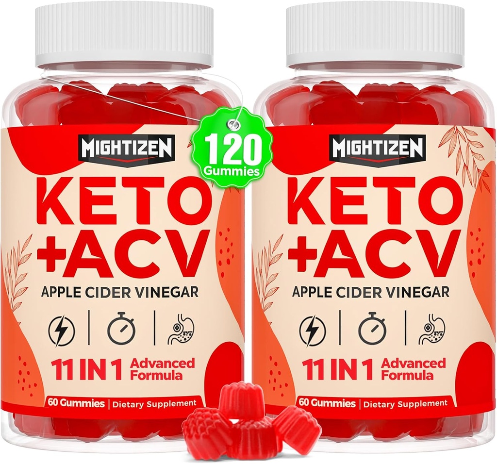 Õunasiidri äädikas Gummies, Max Tugevus Keto Acv Gummies Rohelise Teega, Probiootikumid, B12, B6, Keto Toetus, Õunasiidri äädikas koos emaga Detox & Cleanse, Digestion & Gut, Vegan, 120 Counts