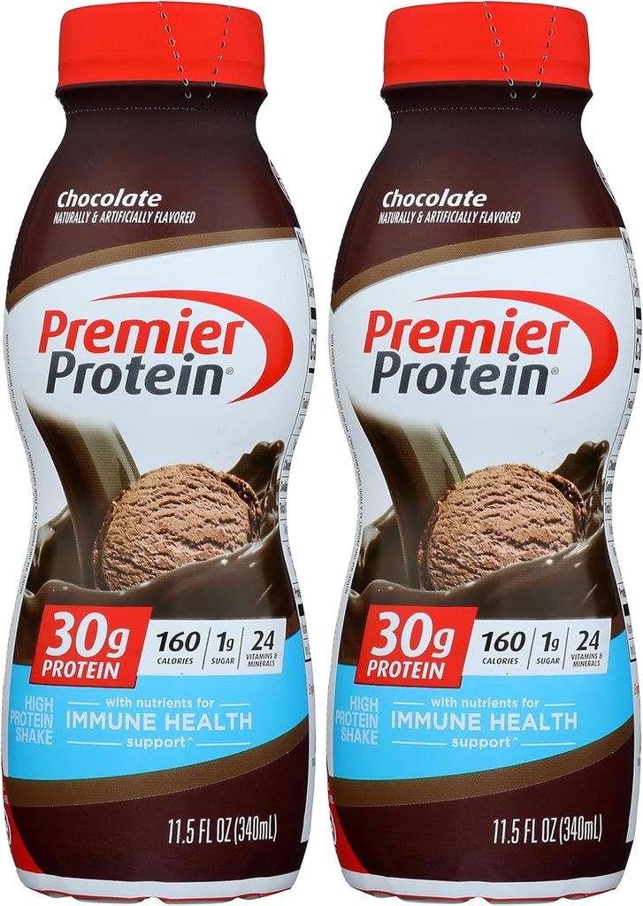 Premier Protein 30g Protein Shake, Chocolate, 11,5 fl oz (pakk 2)