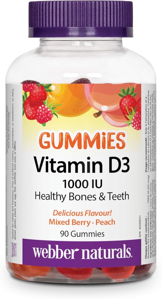 Webber Naturals Webber Natruals vitamiin D3, 1000 Iu 90 Count