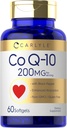 Carlyle CoQ10 200mg Softgels | 60 Count | with Black Pepper | Enhanced Absorption | Non-GMO, Gluteen Free Supplement