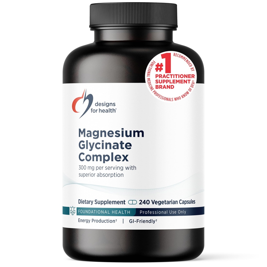 Tervise magneesiumglütsinaatkompleks - kelaatmagneesium bisglütsinaat + kõrge neeldumismagneesium rahustamiseks ja une, südame tervise, immuunsuse ja luu tugevuse jaoks - vegan (240 kapslit)