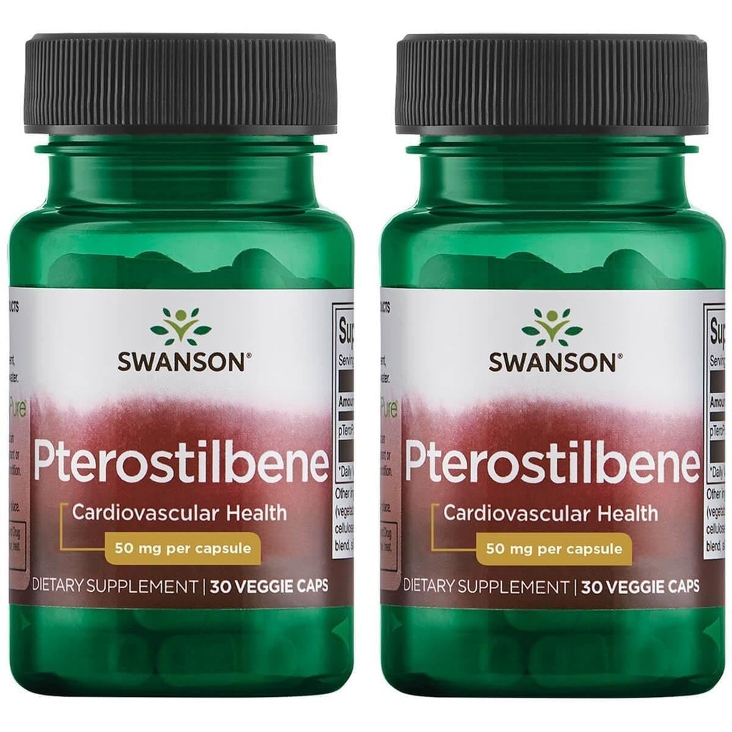 Swanson Pterostilbene 50 mg 30 Veg Caps (2 Pakend)