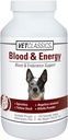 Vet Classics Blood & Energy Support for Dogs, Supports Endurance with Spirulina, Yellow Dock, & Alfalfa Support Formation of Hemoglobin and Myoglobin, 120 Chewable Tablets