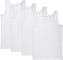 Brix Boys Undershirt Tank Top - Tagless 100% Puuvill Super Soft 4 Pack Novelty.