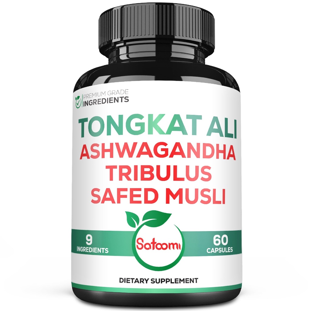 Satoomi Tongkat Ali Root Extract 200: 1-9 Olulised maitsetaimed Ashwagandha, Tribulus Terrestris & More - Tugevus, energia ja tervislik immuunsus - 60 Vegan Caps 2 kuu pakkumine