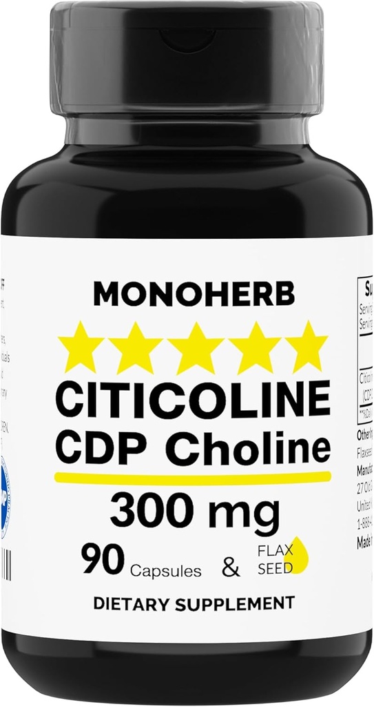 MONOHERB tsitikoliin CDP koliin 300 mg kapsli kohta - 90 taimekapslit