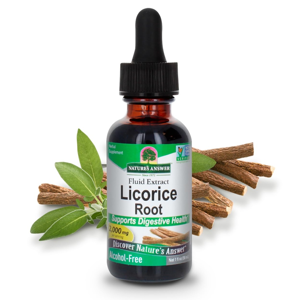 Looduse vastus Lagritsa juur | Taimne täiendus | Toetab seedetrakti tervist | Mitte-GMO & Kosher | Alkoholivaba, gluteenivaba & Vegan 1oz (2 Pack)