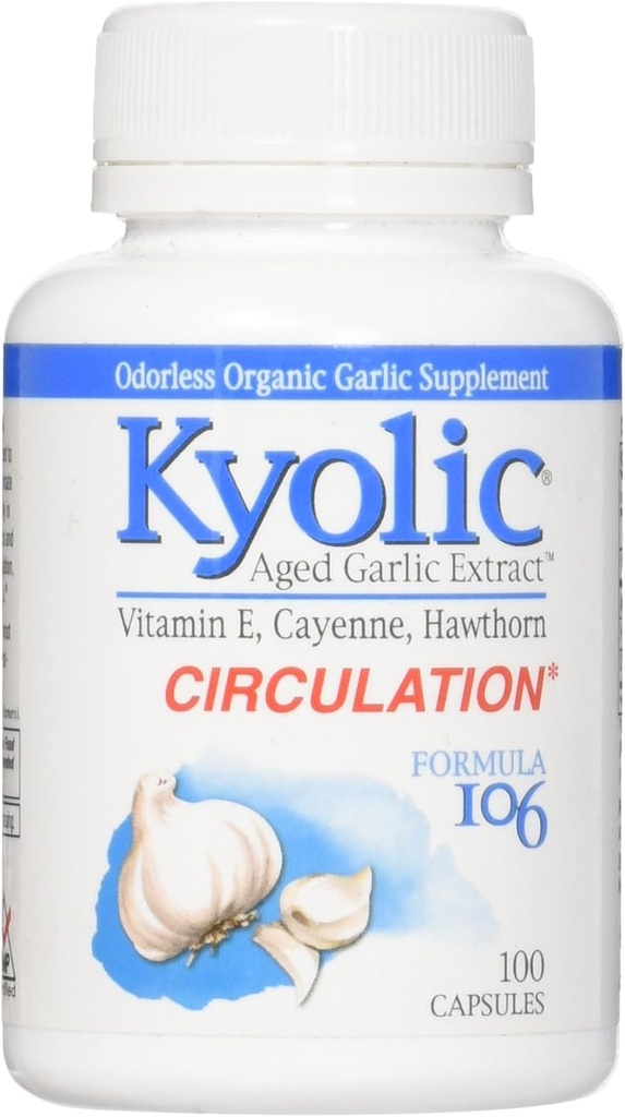 Kyolic Aged Küüslaugu ekstrakt Tervislik südame valem 106 - 100 kapslit