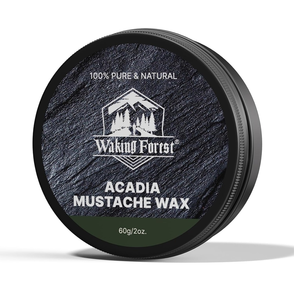 Waking Forest Mustache Wax for Men Strong Hold vuntsid Train Tame & Stiili Sandalwood Beard Wax meestele Kõik looduslikud koostisosad 2oz, 1 Pack