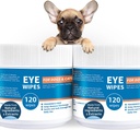 Koer kassi silmapliiatsid - 240ct märgpadjake õrnad pisarapleki eemaldajad koertele Kassid Hobused - Mitte-Singinging Eye Irrigation Formula, Remove Kuivatatud Lima, Discharge & Tear Plekid
