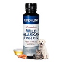 Life Line Pet Nutrition Wild Alaskan Fish Oil Omega-3 täiendus nahale ja katetele - toetab aju, silmade ja südame tervist koertel ja kassidel 8,5oz