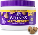 Wellness Maapähklivõi ja õunamaitselised pehmed närid Multi-Benefit toidulisandid koertele, 45 Count
