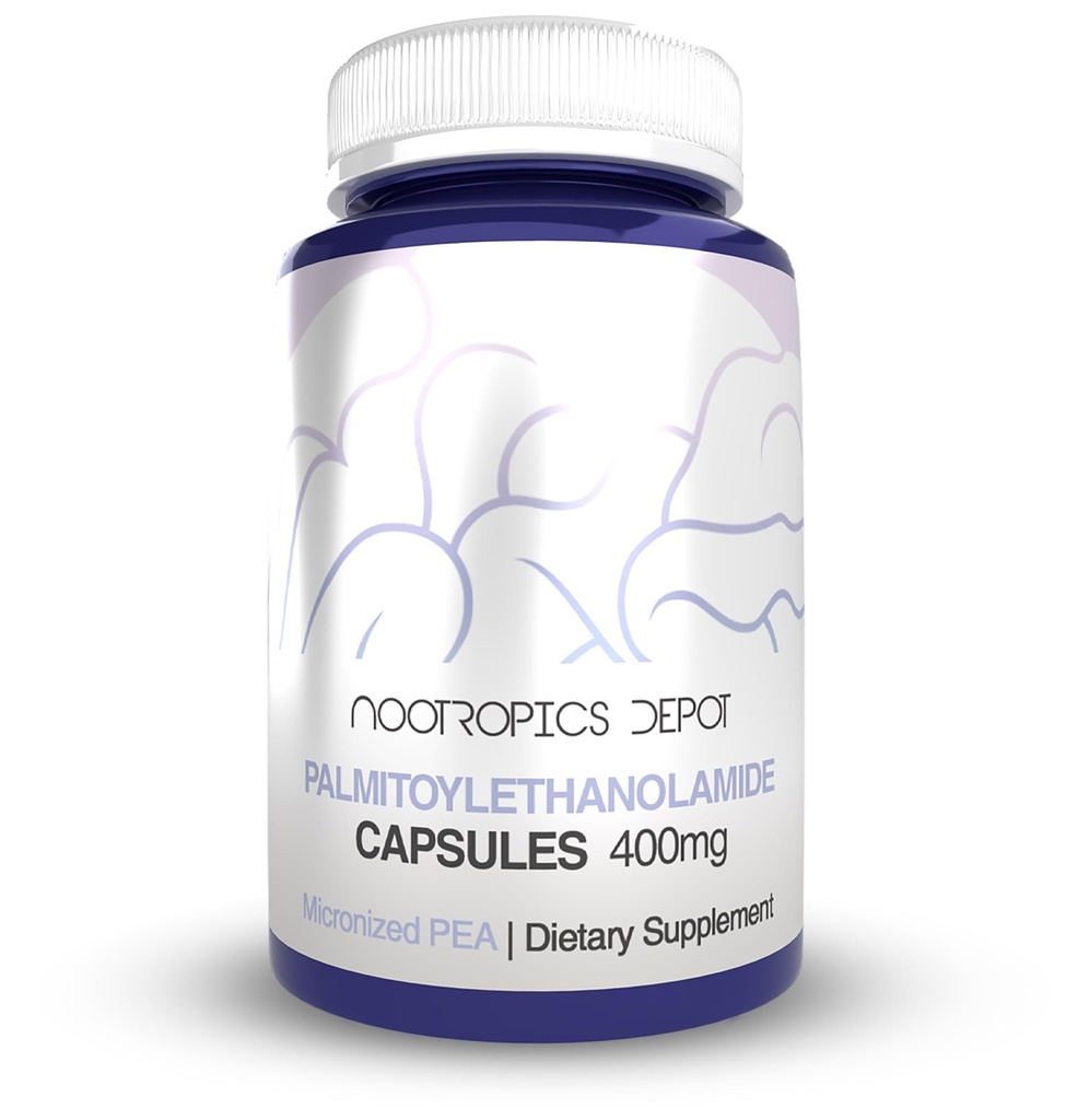 Nootropics Depot Palmitoüületanoolamiid Kapslid | Hernes | 400mg Pills | 30 Count | Toetab Ebamugavuse leevendamist | Edendab liigesefunktsiooni