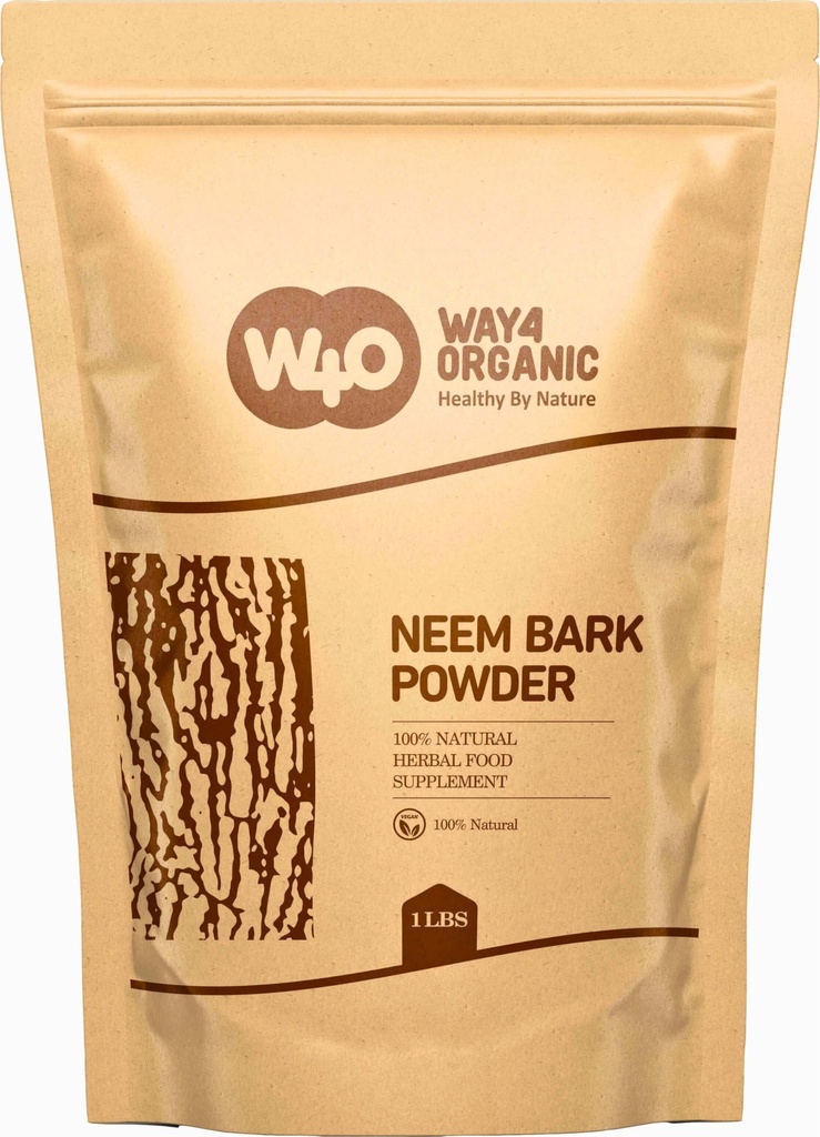Neem Bark Pulber 16 Oz (1 lb) - Hambaravi ja seedimise toetus - Hambapulber - Way4Organic