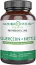 Quercetin 600mg & Nettle 600mg - looduslikud flavonoidide lisand hooajalistele ärritajatele, immuunvastus, tervislik vananemine ja pikaealisus - mitte unisus, GMO, vegan - (90 kapslit)