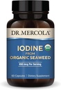 Dr Mercola jood orgaanilistest merevetikatest, 650 mcg per Serving, 30 serveerimist (60 kapslit), toidulisandit, kilpnäärme ja energia toetust, mitte-GMO, USDA orgaanilist