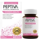 Peptiva probiootikumid naiste tervise jaoks - naiste probiootiline ja seedetrakti tugi, 25 miljardit CFU, mitme tüve probiootikum, Lactobacillus Acidophilus, Bifidobacterium - 60 taimetoitlast kapslit