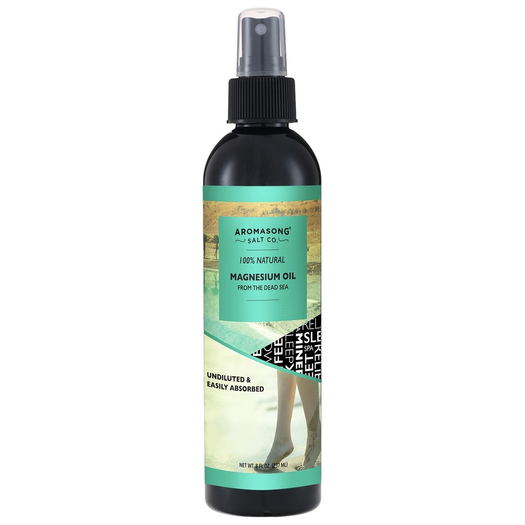 Aromasong Magneesiumi pihusti - ekstra tugevus (23 mg igas spritsis) 8 Oz Täitepudelit, looduslikku ja puhast magneesiumiõli pihustit - valmistatud USA-s - jalgade ebamugavuseks ja soodustab rahulikku und