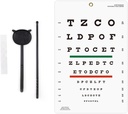 Eye Chart Snellen Eye Chart Wall ChartSnellen 10 jalga diagrammid silmaeksamite jaoks Silma fikseerimine Sticker 9 x 14 tolli silma okluder ja Pointer 4 fiksatsioonipadjad