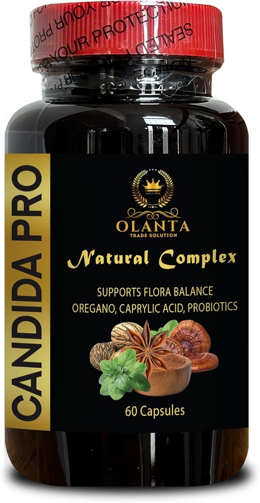 Candida Support Supplement - Candida Cleanse, Oregano õli pillid, must kreeka pähkli ja kaprüülhape, taastada tasakaal, seedetrakti abi - 1 pudel 60 kapslit