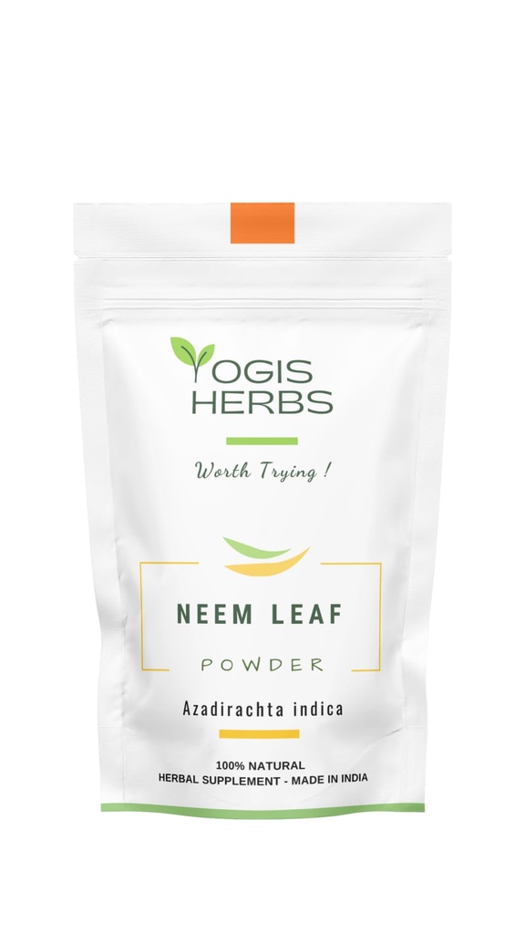 YOGIS HERBS Neem Leaf Pulber - Puhas Asadirachta Indica detoksikatsiooniks, immuunsuse toetamiseks ja selge naha jaoks - 100% looduslik taimsete toidulisand (1 Lb)