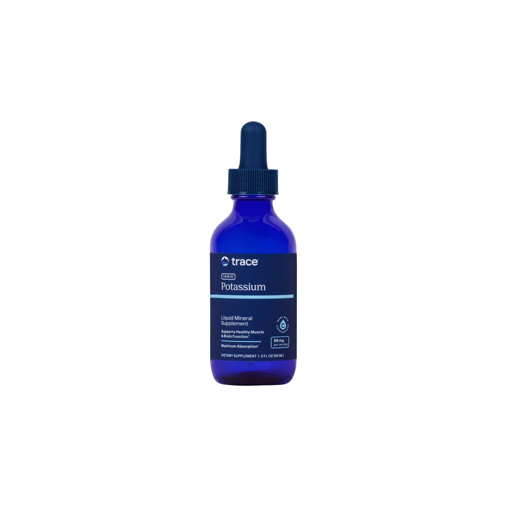 Jälgimine Mineraalid Ioonne Kaalium - Vedel Kaaliumilisa tervisliku aju ja lihaste funktsiooni jaoks - Närvitugi - Lihtne imendumine - Vegan - Mitte-GMO - Maitsestamata - 2 fl oz (32 serveerimist)